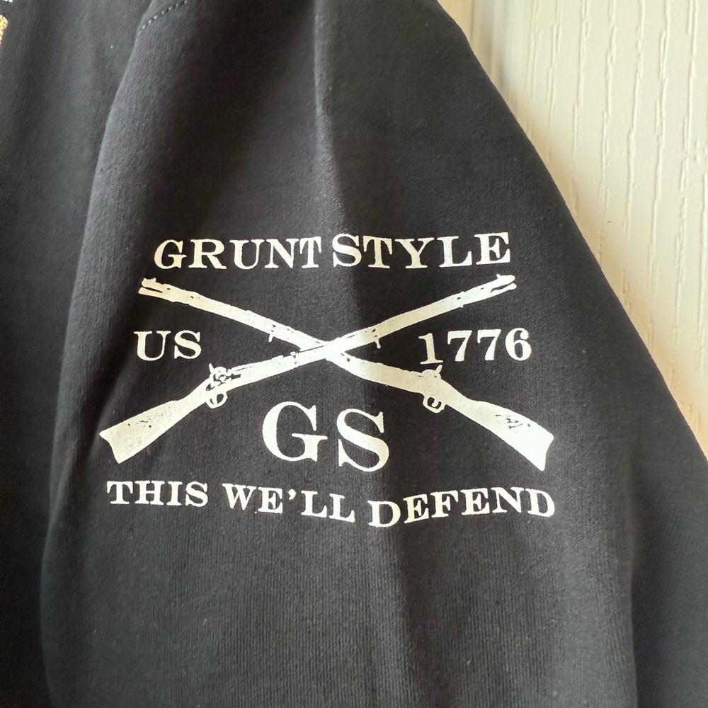NEW Men's Grunt Style Hoodie Size L Black - Picture 5 of 7